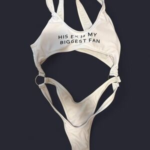 European brand ZASUWA White and black one-piece swimsuit